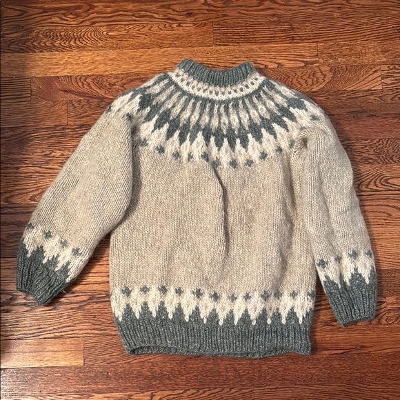 NETHY Sweaters - NETHY hand made SCOTLAND WOOL Women's GREEN Sweater S FAIR AISLE heavy
